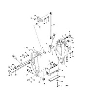Кронштейн транца (электрический) 2-Х ТАКТНОГО ПЛМ MERCURY 55 Серийный номер от 0T980000 и выше