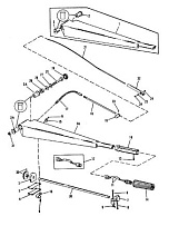 Ручки руля комплект (Часть 1) 2-Х ТАКТНОГО ПЛМ MERCURY 55 Серийный номер от 9741042 до 9885344