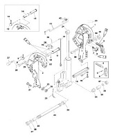 Зажимной кронштейн 2-Х ТАКТНОГО ПЛМ MERCURY 50EO Серийный номер от 0G760300  до 0T979999