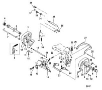 Зажимная скоба 2-х тактного ПЛМ MERCURY 25 М Серийный номер от 0N055505 и выше