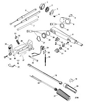 Рукоятка румпеля 4-Х ТАКТНОГО ПЛМ MERCURY 40 Серийный номер от 1C000001 до 1C049738