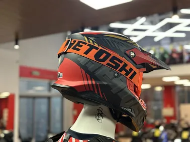 Шлем кроссовый HETOSHI OF836 EXOSS CROSS PRO MX289 цв.Черно-красно-желтый Матовый р.S