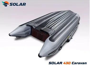 Лодка надувная моторная solar-430 caravan super jet tunnel с фальшбортом