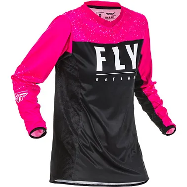 Футболка для мотокросса женская FLY RACING WOMEN'S LITE розовая/черная (2020)