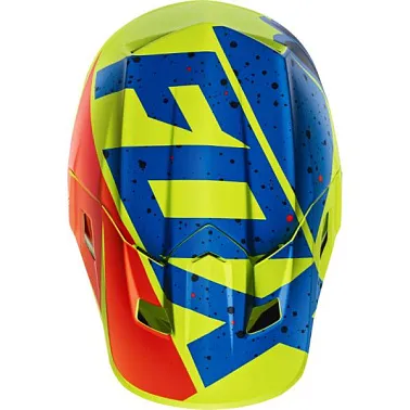Козырек к шлему Fox V2 Race Helmet Visor Blue/Yellow